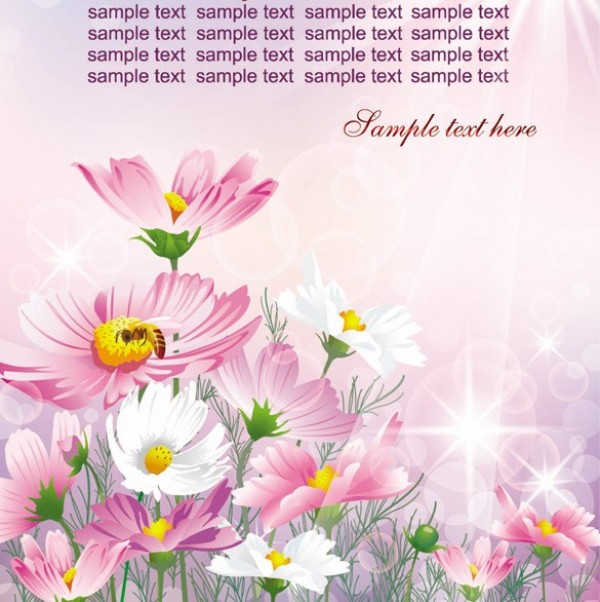 white web vector unique sunshine sun stylish spring quality pink original illustrator high quality graphic garden fresh free download free flowers floral download design creative bee background 