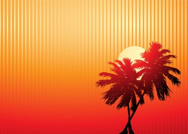 web vector unique ultimate tropics tropical sunset sun stylish striped quality palms palm silhouette original orange new modern illustrator high quality graphic fresh free download free download design creative background 