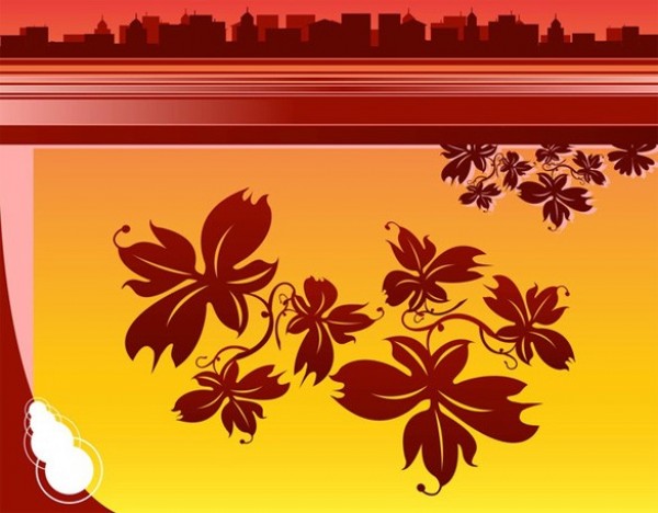 web vector unique stylish silhouette quality original orange new nature leaves illustrator high quality graphic fresh free download free floral download design creative city skyline background autumn abstract 