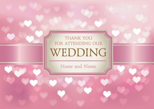 wedding thank you card wedding web vector unique thank you stylish ribbons quality original new label illustrator high quality hearts graphic fresh free download free download design creative card 