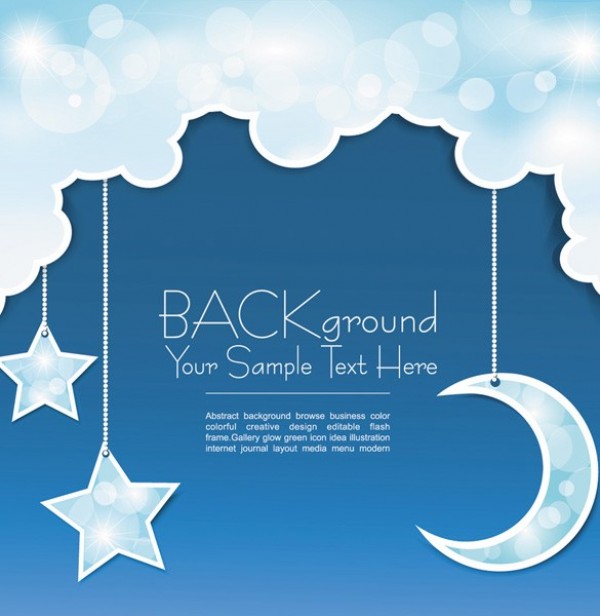 web weather vector unique text stylish stars quality paper clouds original night sky moon illustrator high quality graphic fresh free download free frame download crescent moon creative clouds background 