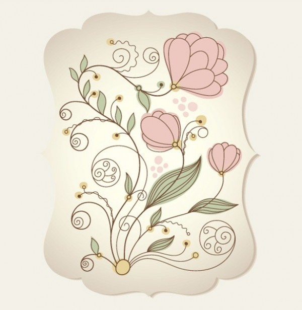 web vintage vector unique stylish soft colors quality original illustrator high quality graphic fresh free download free flowers floral download design delicate dainty creative card background 