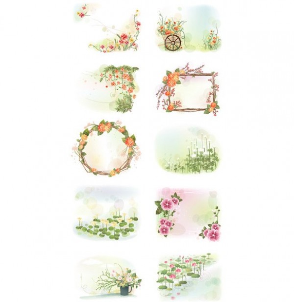 web vector unique ui elements stylish quality original new interface illustrator high quality hi-res HD graphic garden fresh free download free frame flower floral elements download detailed design creative card background 