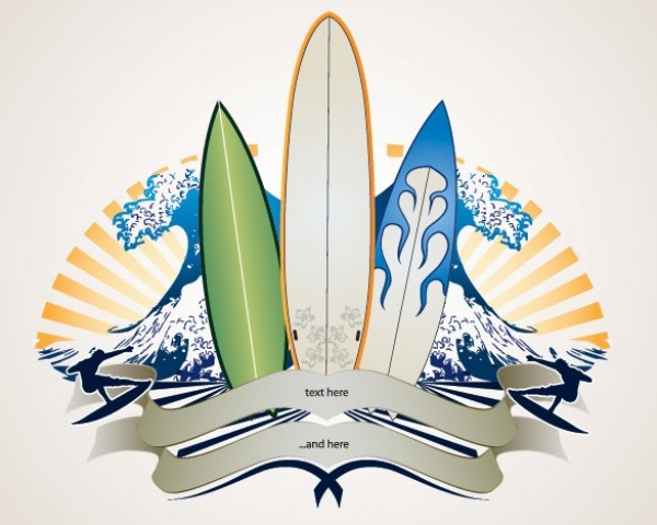 web waves vector unique surfing surfer surfboard surf stylish quality original new illustrator high quality graphic fresh free download free download design creative banner 