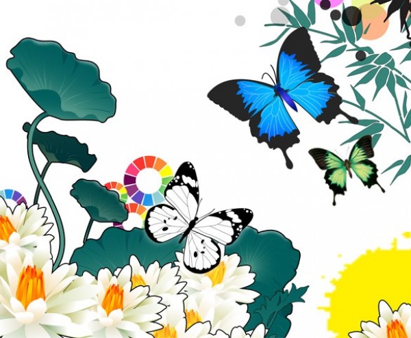 web vector unique summer stylish spring quality original illustrator high quality graphic fresh free download free flowers floral download design creative butterfly butterflies background 