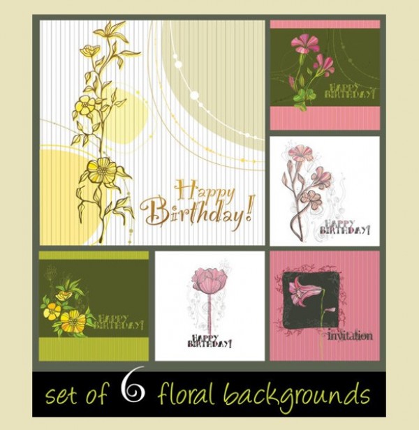 web vector unique ui elements stylish quality original new interface illustrator high quality hi-res HD happy birthday hand painted graphic fresh free download free flowers floral elements download detailed design creative card birthday background 