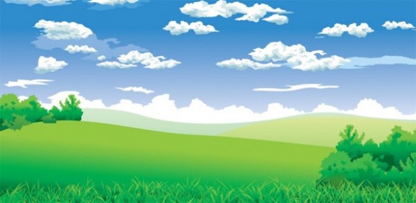 Peaceful Summer Day Vector  Landscape WeLoveSoLo