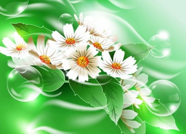 web vector unique stylish spring quality original illustrator high quality green graphic fresh free download free flowers floral download design daisy daisies creative bubbles background 