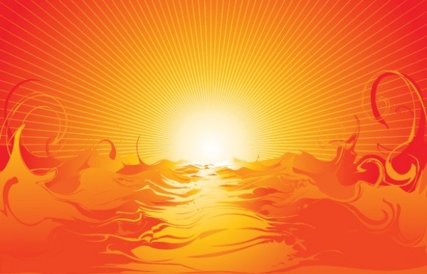 web waves vector unique sunset sunrise sun stylish rays quality original orange ocean waves ocean illustrator high quality graphic fresh free download free download design creative background abstract 