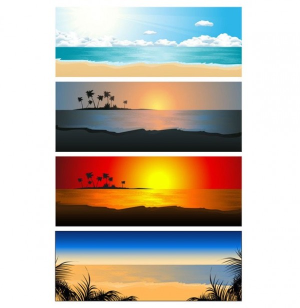 waves vector unique tropical sunset sun stylish sea level quality palm tree original ocean light landscape illustrator high quality graphic glow free download free download creative coast beautiful banners banner background 