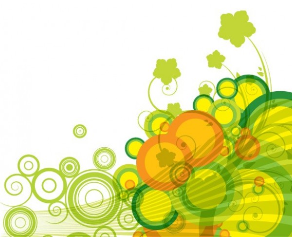 web vector unique stylish quality original illustrator high quality green graphic fresh free download free floral download design creative circles bubbles background abstract 