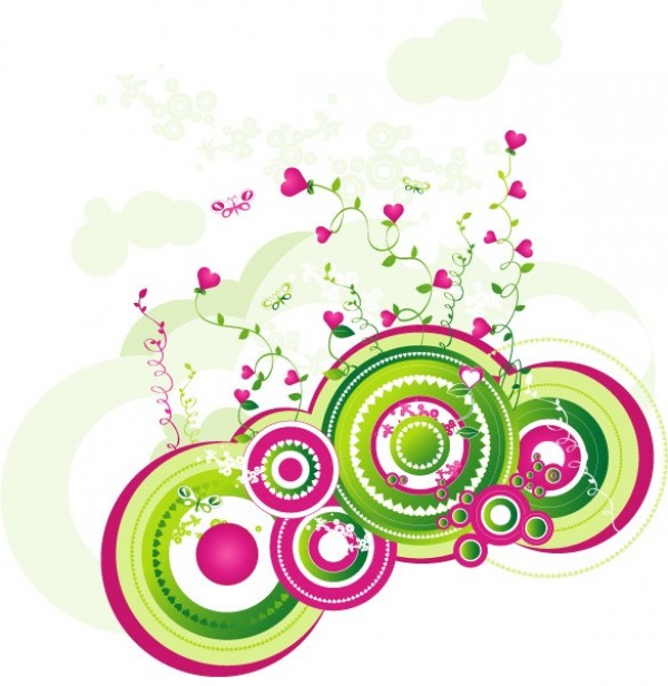 web vector unique stylish spring quality pink hearts original love illustrator high quality hearts green graphic fresh free download free download design creative circles background abstract 