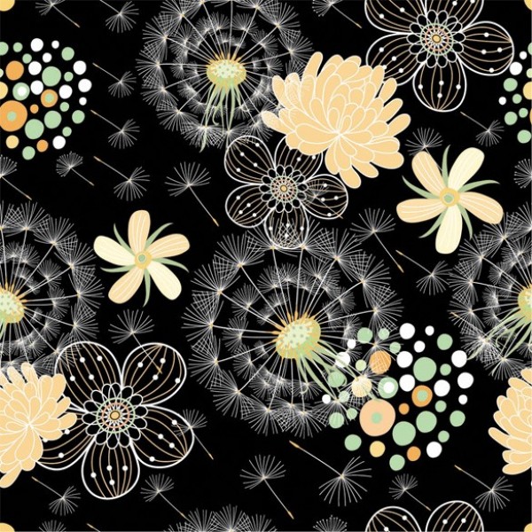 web vector unique stylish seed quality original illustrator high quality graphic fresh free download free flowers floral download design dandelion seed creative black background abstract 