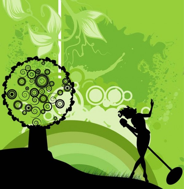 woman web vector unique tree stylish singing singer silhouette quality original nature leaves illustrator high quality green graphic fresh free download free download design creative background abstract 