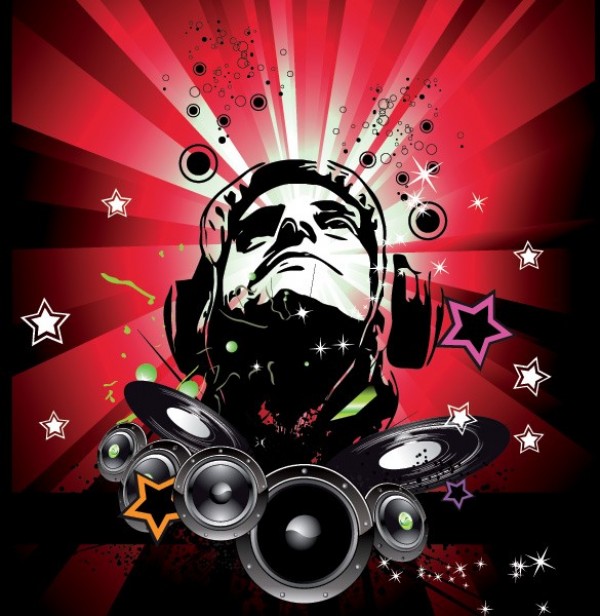 web vector unique tropical stylish speakers quality poster party original music illustrator high quality headphones graphic fresh free download free download discotheque disco design dance creative background 