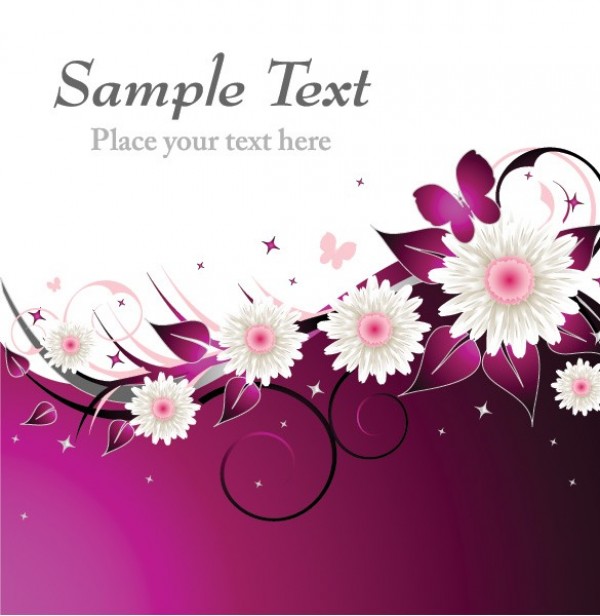 web vector unique ui stylish quality purple pink original new interface illustrator high quality hi-res HD graphic fresh free download free flowers floral elements download detailed design daisies creative butterflies background abstract 
