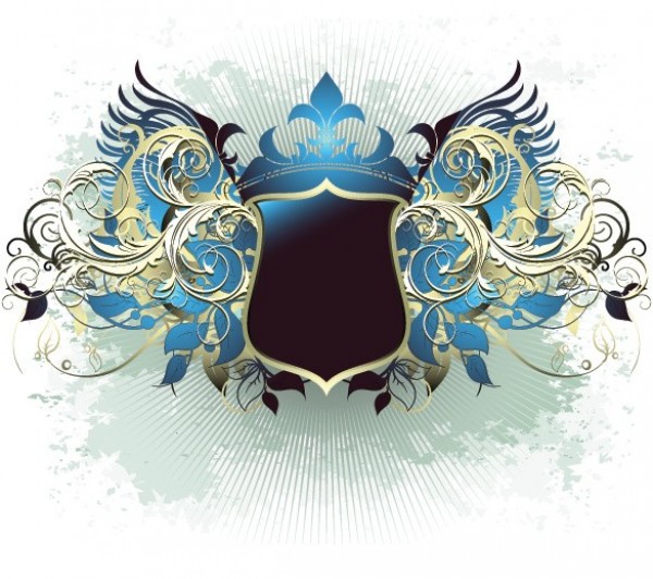 wings web vector unique ui stylish shield quality ornate original new interface illustrator high quality hi-res heraldry heraldic HD graphic fresh free download free elements download detailed design creative blue banner badge abstract 