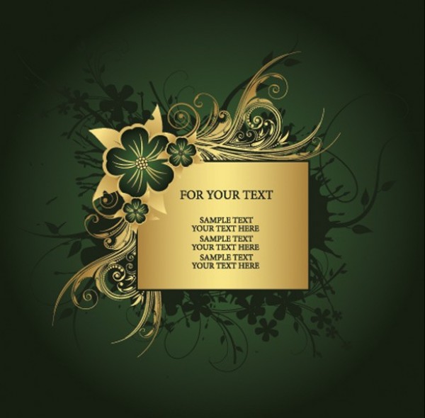 web vector unique ui stylish quality original new interface illustrator high quality hi-res HD green graphic golden gold fresh free download free floral elements download detailed design creative banner background abstract 