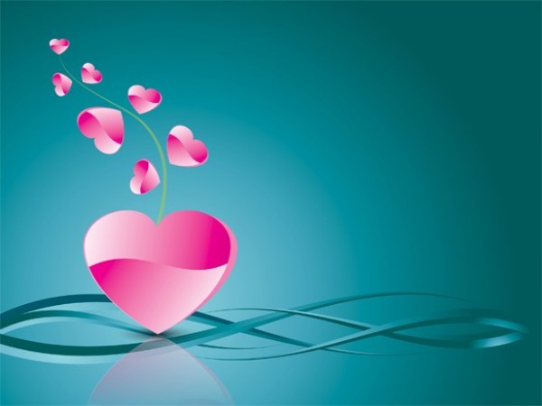 web wave vector unique stylish quality pink hearts original illustrator high quality hearts heart tree heart graphic fresh free download free download design curve creative blue background abstract 