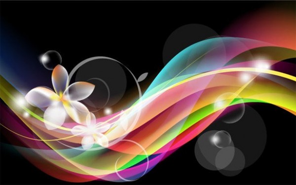 web waves vector unique stylish quality original illustrator high quality graphic fresh free download free flowing flowers floral fantasy download design creative colors colorful bubbles black background abstract 