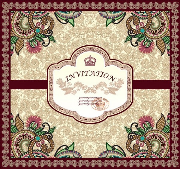 web vintage vector unique stylish quality pattern paisley original invitation illustrator high quality graphic fresh free download free exquisite download design creative card 