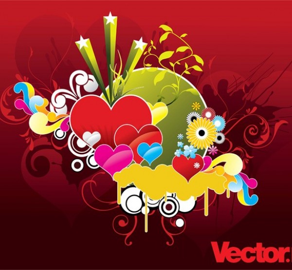 web vector unique ui elements stylish quality original new interface illustrator high quality hi-res hearts HD graphic fresh free download free flowers floral elements download detailed design creative background abstract 