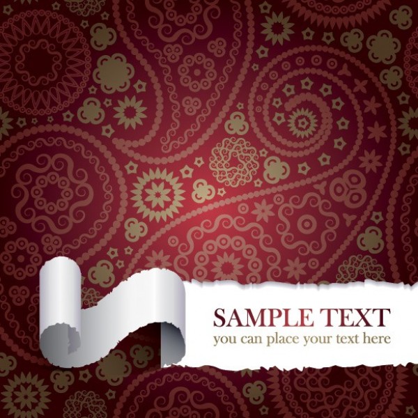 web wallpaper vector unique ui elements torn paper stylish ripped paper red quality paisley original new illustrator high quality hi-res HD graphic fresh free download free floral EPS download design creative background 