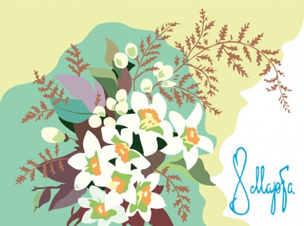 web vector unique ui elements stylish soft quality original new Mother's day interface illustrator high quality hi-res HD graphic fresh free download free flowers floral fern elements download detailed design creative bouquet blue background 