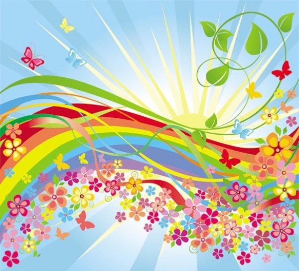 web vector unique ui elements sunshine sun summer stylish ribbons rays quality original new interface illustrator high quality hi-res HD graphic fresh free download free flowers floral EPS elements download detailed design creative colorful butterflies background 
