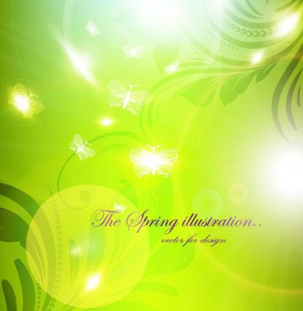 web vector unique stylish spring quality original new illustrator high quality green graphic glowing fresh free download free floral EPS download design creative butterflies background 