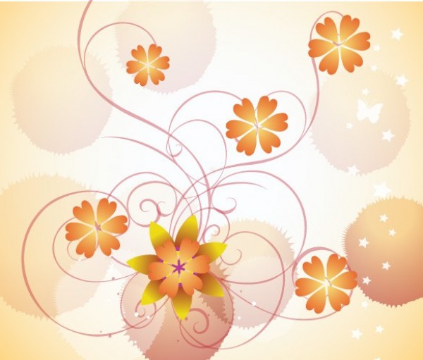 web vector unique stylish quality original orange illustrator high quality graphic fresh free download free flowers floral download design creative background AI abstract 