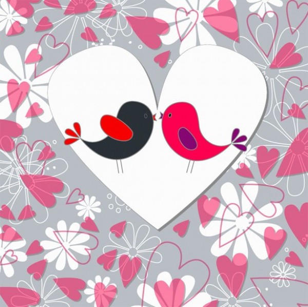 white web vector unique stylish quality pink pattern original love birds love illustrator high quality hearts grey graphic fresh free download free EPS download design creative birds background 