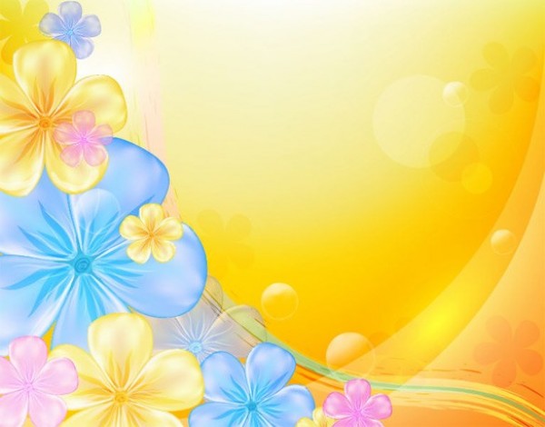 yellow web wave vector unique sunny stylish quality original illustrator high quality graphic glossy fresh free download free flowers floral EPS download design creative bright blue background abstract 
