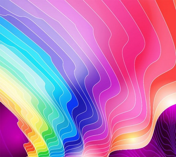 web wavy waves vector unique stylish rainbow quality purple pink original orange lines illustrator high quality green graphic glowing fresh free download free flowing EPS download design creative colors colorful blue background 