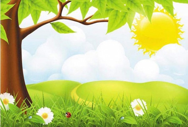 web vector unique tree sunshine sun summer stylish skies quality original lane illustrator high quality graphic fresh free download free field EPS download design creative countryside country background 