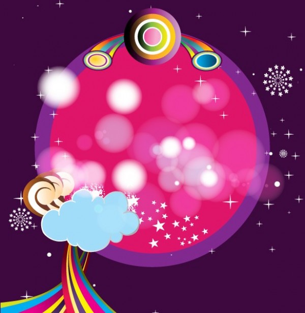 web vector unique stylish stars space quality purple pink original illustrator high quality graphic fresh free download free frame fantasy download design creative clouds circles background AI abstract 