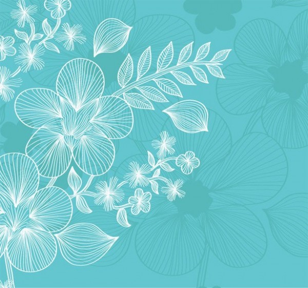 web vector unique stylish sketched quality original illustrator high quality hand drawn graphic fresh free download free flowers floral faded EPS download design creative blue background abstract 
