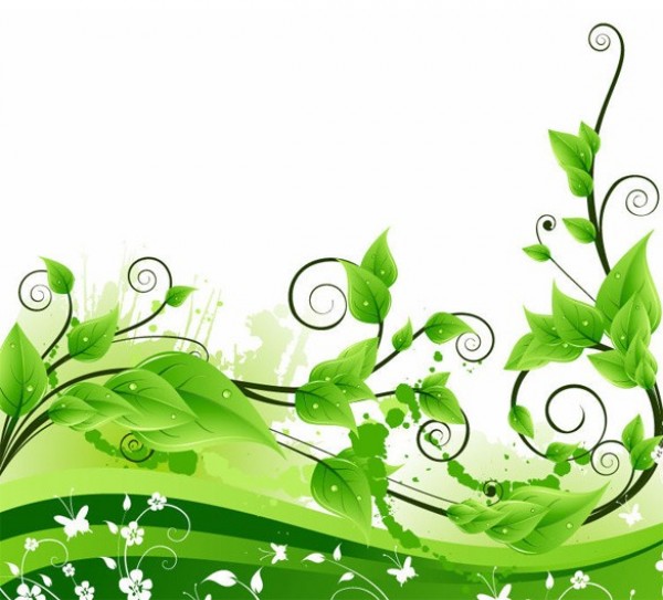web waves vines vector unique stylish quality original nature leaves illustrator high quality green graphic fresh free download free EPS ecology eco download design creative background abstract 
