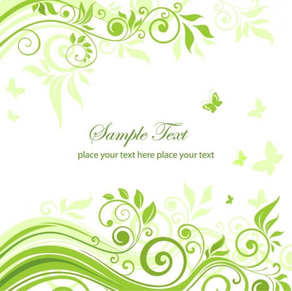 web vector unique swirls stylish quality original illustrator high quality green graphic fresh free download free floral EPS download design creative butterflies background abstract 