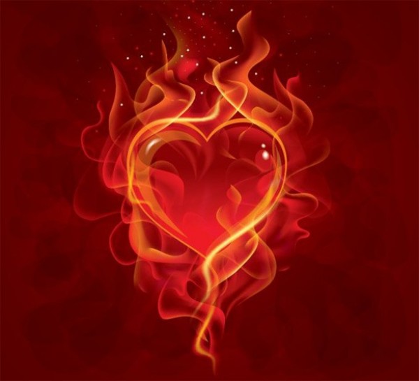 web vector valentines unique stylish red realistic quality original illustrator high quality heart graphic glass heart fresh free download free flaming heart flaming flames EPS download design creative burning background 