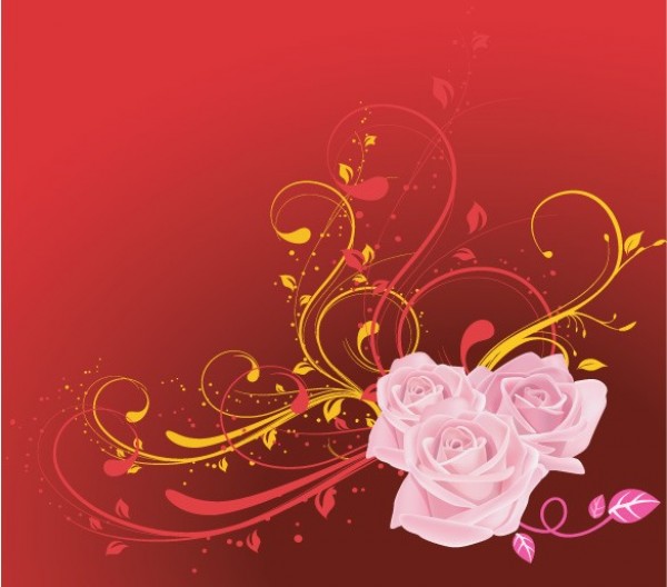 web vector unique swirls stylish roses red quality pink original illustrator high quality graphic fresh free download free flowers floral download design creative background AI 