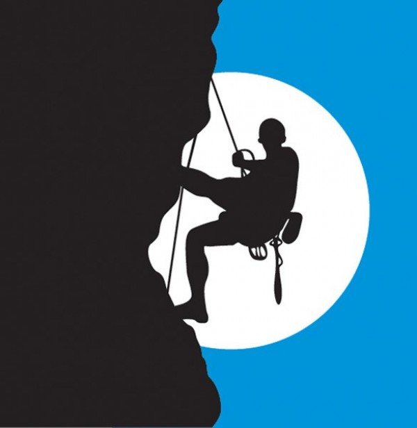 web vector unique ui elements stylish silhouette rock climber quality original new interface illustrator high quality hi-res HD graphic full moon fresh free download free EPS elements download detailed design creative climber cliff hanger cdr background AI 