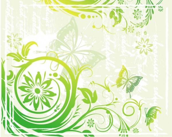 web vector unique swirls subtle stylish soft quality original organic nature illustrator high quality green graphic fresh free download free floral EPS eco download design creative butterflies background 