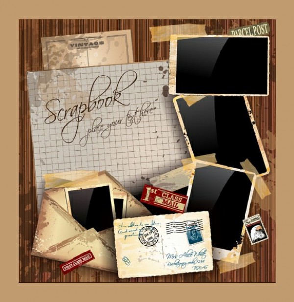 web vintage postcard vector unique ui elements text stylish stamps scrapbook quality postcard postal photos original old new interface illustrator high quality hi-res HD graphic fresh free download free EPS elements download detailed design creative background 