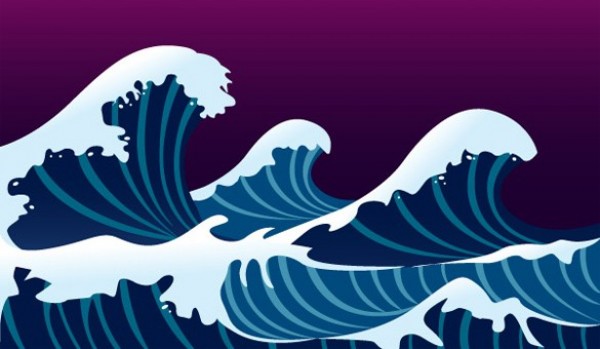 Whitecaps Ocean Waves Abstract Vector Background - WeLoveSoLo