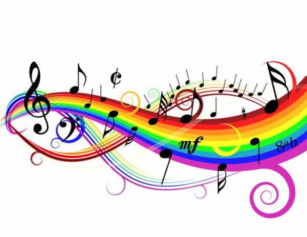 web vector unique ui elements treble clef stylish staff rainbow quality original notes new musical symbols musical notes music interface illustrator high quality hi-res HD graphic fresh free download free EPS elements download detailed design creative colorful background 