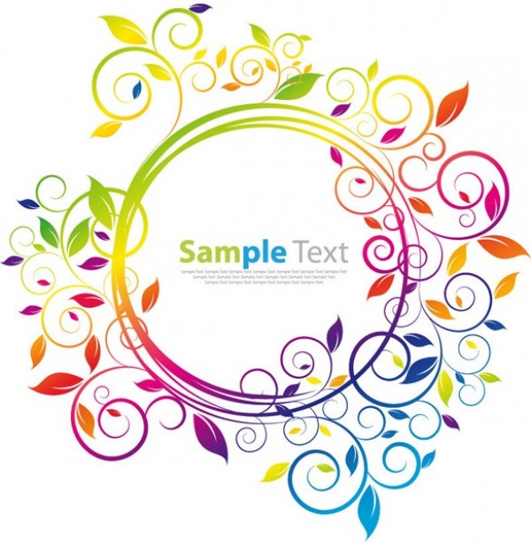 web vector unique swirls stylish quality original new leaves illustrator high quality graphic fresh free download free frame flowers floral EPS download design creative colorful circular background 