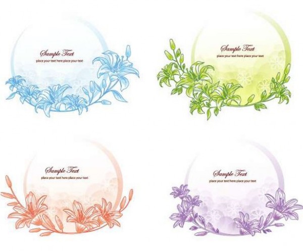 web vector unique ui elements stylish round floral frames round quality original new lilies interface illustrator high quality hi-res HD green graphic fresh free download free frames flowers floral EPS elements download detailed design creative circular blue background 