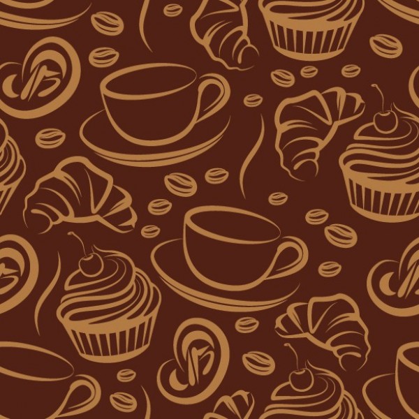 web vector unique ui elements treats stylish quality pattern original new interface illustrator high quality hi-res HD graphic fresh free download free EPS elements download detailed desserts design cupcake creative coffee cups coffee cake brown background 
