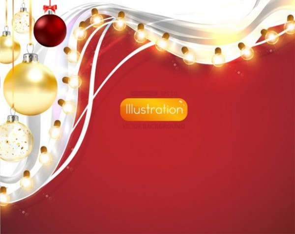 web vector unique ui elements stylish red quality ornaments original new lights interface illustrator high quality hi-res HD graphic fresh free download free EPS elements download detailed design creative Christmas lights christmas balls background 